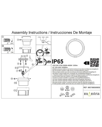 CREEK * PLAFÓN/APLIQUE EXTERIOR NEGRO LED IP65 - 15W - CCT